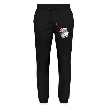 Britisch Kurzhaar Katze Weihnachten Schlafen Müde - Stanley/Stella Unisex Bio Jogginghose Mover  - Schwarz - Vorne - Marisol (170cm) & Nik (191cm)