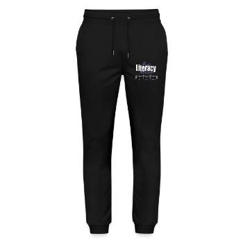 Music Literacy Matters - Stanley/Stella Mover Unisex Organic Jogging Trousers - black - Front - Marisol (170cm) & Nik (191cm)