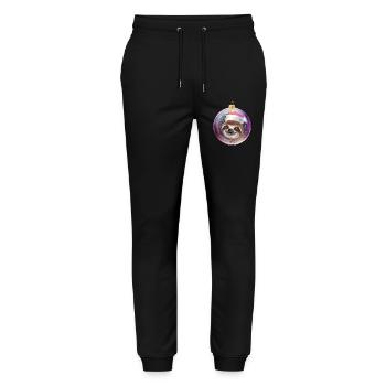 Cute funny sloth for Christmas - Stanley/Stella Mover Unisex Organic Jogging Trousers - black - Front - Marisol (170cm) & Nik (191cm)