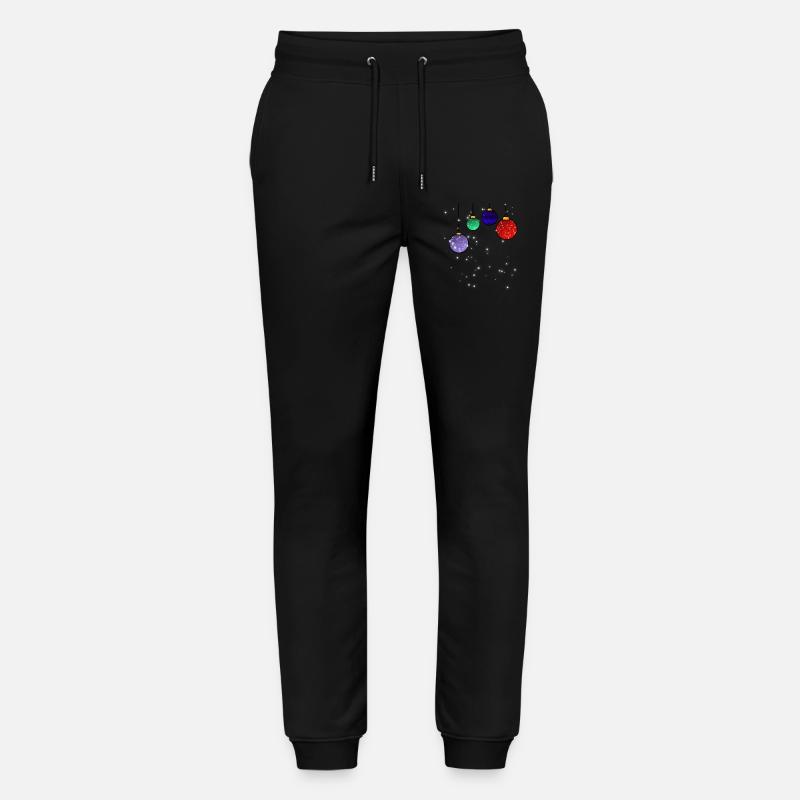 Christbaumkugeln mit Schneeflocken - Stanley/Stella Unisex Bio Jogginghose Mover  - Schwarz