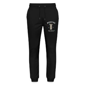 Münster, Rieselfelder, Vogelschutz, Eisvogel - Stanley/Stella Unisex Bio Jogginghose Mover  - Schwarz - Vorne - Marisol (170cm) & Nik (191cm)