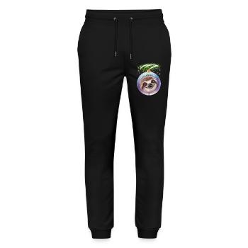 Christmas Cute Sloth Snow - Stanley/Stella Mover Unisex Organic Jogging Trousers - black - Front - Marisol (170cm) & Nik (191cm)