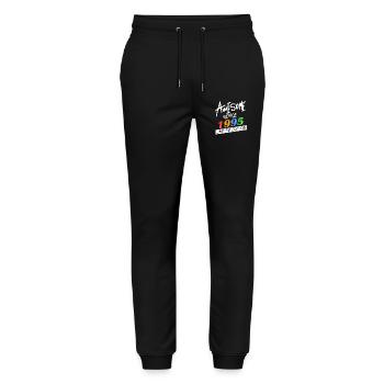 1995 - Born 1995 - Year of birth 1995 - Stanley/Stella Mover Unisex Organic Jogging Trousers - black - Front - Marisol (170cm) & Nik (191cm)