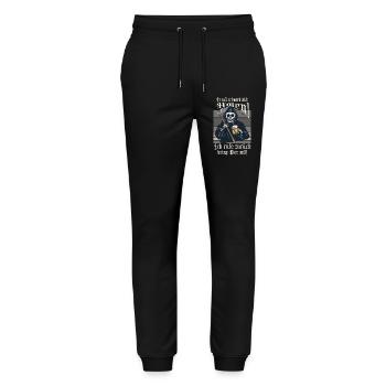 Il appelle je viendrai te chercher ! - Pantalon de jogging bio MOVER Stanley/Stella unisexe - noir - Devant - Marisol (170cm) & Nik (191cm)