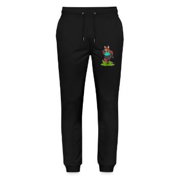 Jogging Taurus Sports de jogging - Pantalon de jogging bio MOVER Stanley/Stella unisexe - noir - Devant - Marisol (170cm) & Nik (191cm)