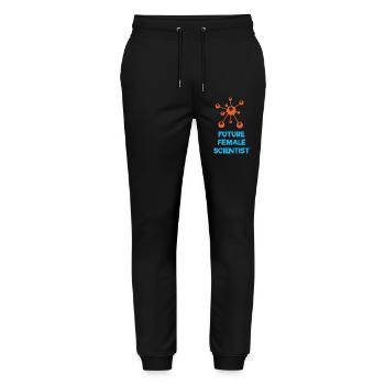 Zukünftige Wissenschaftlerin - Stanley/Stella Unisex Bio Jogginghose Mover  - Schwarz - Vorne - Marisol (170cm) & Nik (191cm)