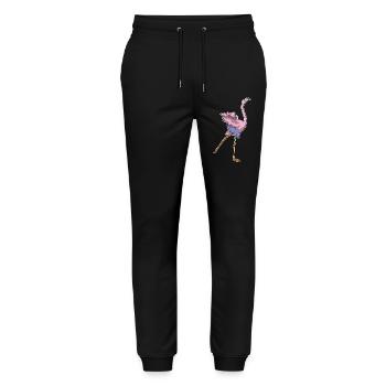 Flamingo Ballerina Ballet Dance - Stanley/Stella Mover Unisex Organic Jogging Trousers - black - Front - Marisol (170cm) & Nik (191cm)