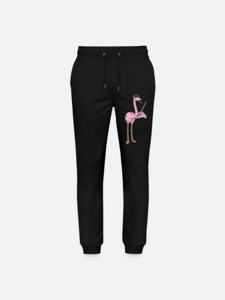Flamingo Teacher Pointing Stick School - Stanley/Stella Mover Unisex Organic Jogging Trousers - black