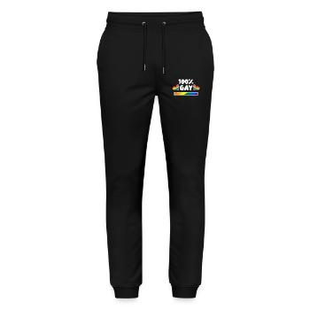 Heart Lgbt Statement Gay Sexuality Bisexual - Stanley/Stella Mover Unisex Organic Jogging Trousers - black - Front - Marisol (170cm) & Nik (191cm)