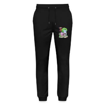 3. Geburtstag Niedliche Tiere 3 Jahre alt - Stanley/Stella Unisex Bio Jogginghose Mover  - Schwarz - Vorne - Marisol (170cm) & Nik (191cm)