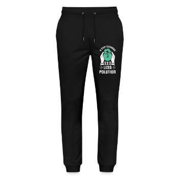 Pas vers une réduction de la pollution - Pantalon de jogging bio MOVER Stanley/Stella unisexe - noir - Devant - Marisol (170cm) & Nik (191cm)