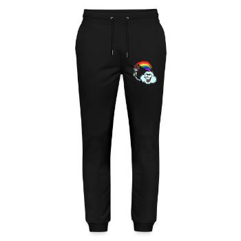 Lustig Lgbt Homo Regenbogen Bisexuell Transgender - Stanley/Stella Unisex Bio Jogginghose Mover  - Schwarz - Vorne - Marisol (170cm) & Nik (191cm)