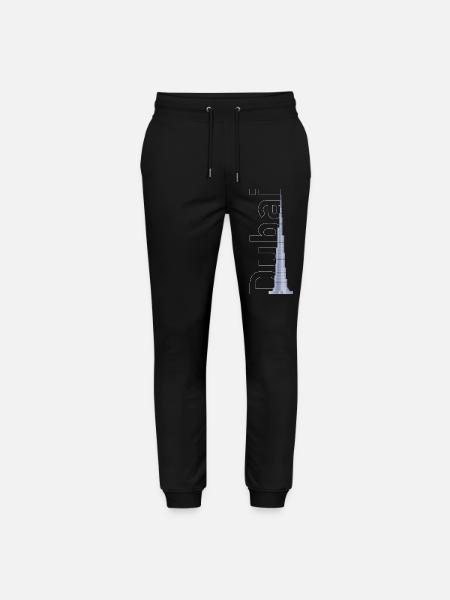 Dubai Skyline – Burj Khalifa - Stanley/Stella Mover Unisex Organic Jogging Trousers - black
