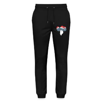 Boule Santa Petanque Outfit für Bouler zum boulen - Stanley/Stella Unisex Bio Jogginghose Mover  - Schwarz - Vorne - Marisol (170cm) & Nik (191cm)