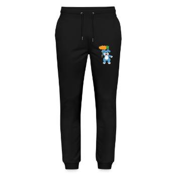 Bunny Balloon - Stanley/Stella Mover Unisex Organic Jogging Trousers - black - Front - Marisol (170cm) & Nik (191cm)
