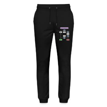 Problemlösung - Stanley/Stella Unisex Bio Jogginghose Mover  - Schwarz - Vorne - Marisol (170cm) & Nik (191cm)