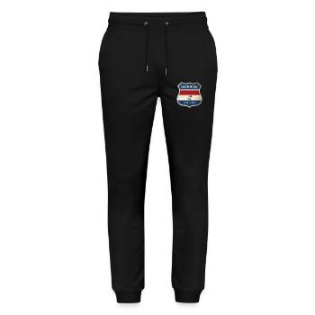 Groningen Netherlands coat of arms design - Stanley/Stella Mover Unisex Organic Jogging Trousers - black - Front - Marisol (170cm) & Nik (191cm)