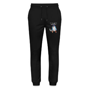 Nordsee Plattdeutsch Spruch Moin Möwe - Stanley/Stella Unisex Bio Jogginghose Mover  - Schwarz - Vorne - Marisol (170cm) & Nik (191cm)