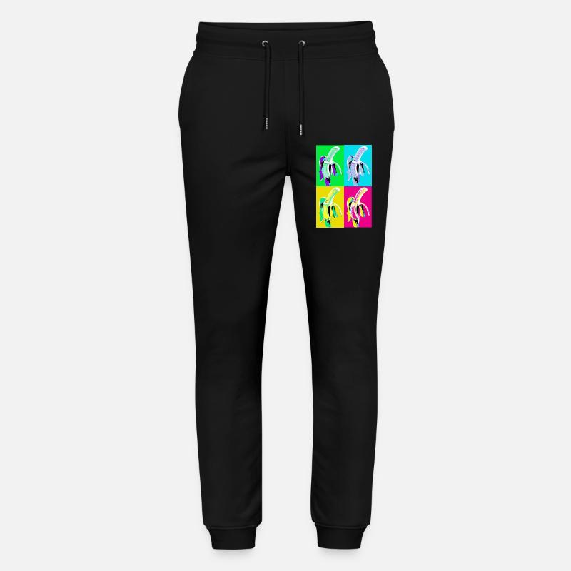 Banana Pop Art Vierfarben - Stanley/Stella Unisex Bio Jogginghose Mover  - Schwarz