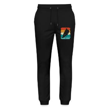 Eishockey - Stanley/Stella Mover Unisex Organic Jogging Trousers - black - Front - Marisol (170cm) & Nik (191cm)