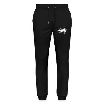 Einhorn Schwimmer - Stanley/Stella Unisex Bio Jogginghose Mover  - Schwarz - Vorne - Marisol (170cm) & Nik (191cm)