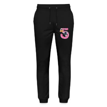 5 Years Old - 5th Birthday with Animal Motif - Stanley/Stella Mover Unisex Organic Jogging Trousers - black - Front - Marisol (170cm) & Nik (191cm)
