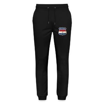 Amsterdam Netherlands coat of arms design - Stanley/Stella Mover Unisex Organic Jogging Trousers - black - Front - Marisol (170cm) & Nik (191cm)