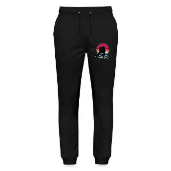 Eishockey - Stanley/Stella Unisex Bio Jogginghose Mover  - Schwarz - Vorne - Marisol (170cm) & Nik (191cm)