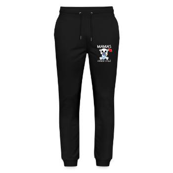 Baby Geburt Schwanger Babyspruch Sprüche - Stanley/Stella Unisex Bio Jogginghose Mover  - Schwarz - Vorne - Marisol (170cm) & Nik (191cm)