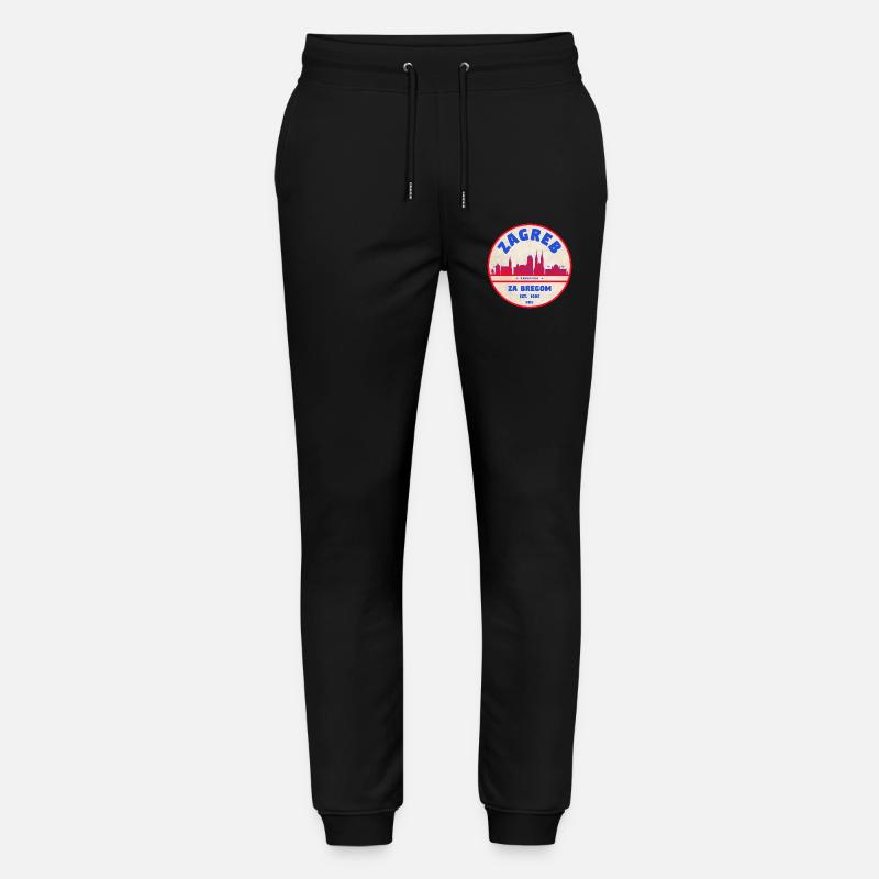 Zagreb Rundlogo Skyline Retro - Stanley/Stella Unisex Bio Jogginghose Mover  - Schwarz