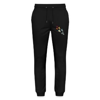 Badminton - Stanley/Stella Unisex Bio Jogginghose Mover  - Schwarz - Vorne - Marisol (170cm) & Nik (191cm)