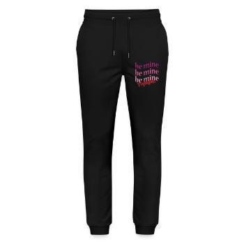T-Shirt Valentinstag sei mein welliger Text Liebe Amor - Stanley/Stella Unisex Bio Jogginghose Mover  - Schwarz - Vorne - Marisol (170cm) & Nik (191cm)