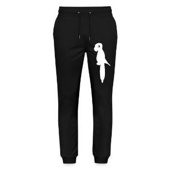 oberteil vögel, papageien silhouette - Stanley/Stella Unisex Bio Jogginghose Mover  - Schwarz - Vorne - Marisol (170cm) & Nik (191cm)