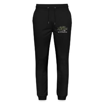 Parents Papa Statement Pregnant Family Happiness - Stanley/Stella Mover Unisex Organic Jogging Trousers - black - Front - Marisol (170cm) & Nik (191cm)