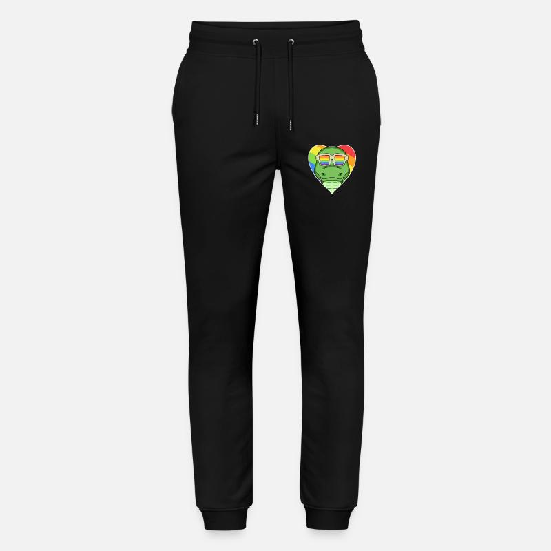 Arc-en-ciel - Crocodile avec lunettes - Pantalon de jogging bio MOVER Stanley/Stella unisexe - noir