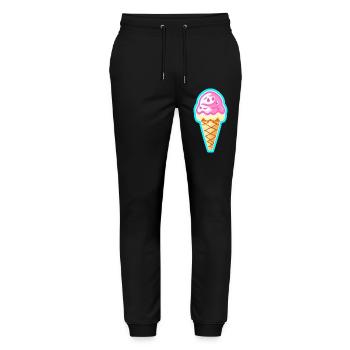 Eis - Stanley/Stella Unisex Bio Jogginghose Mover  - Schwarz - Vorne - Marisol (170cm) & Nik (191cm)