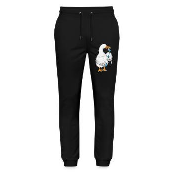 Duck Toothbrush - Stanley/Stella Mover Unisex Organic Jogging Trousers - black - Front - Marisol (170cm) & Nik (191cm)