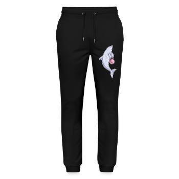 Bodybuilding Haltère Dolphin - Pantalon de jogging bio MOVER Stanley/Stella unisexe - noir - Devant - Marisol (170cm) & Nik (191cm)