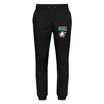 Frohe Ostern Osterei Blumenkunst - Stanley/Stella Unisex Bio Jogginghose Mover  - Schwarz - Vorne - Marisol (170cm) & Nik (191cm)