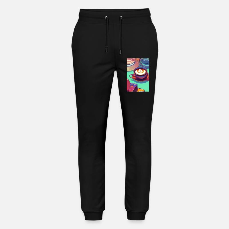 Kaffee, Kaffeebohnen - Stanley/Stella Unisex Bio Jogginghose Mover  - Schwarz