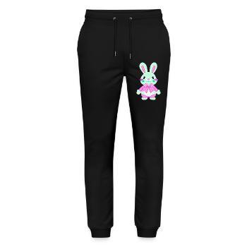 nedlcher Easter Bunny - Stanley/Stella Mover Unisex Organic Jogging Trousers - black - Front - Marisol (170cm) & Nik (191cm)
