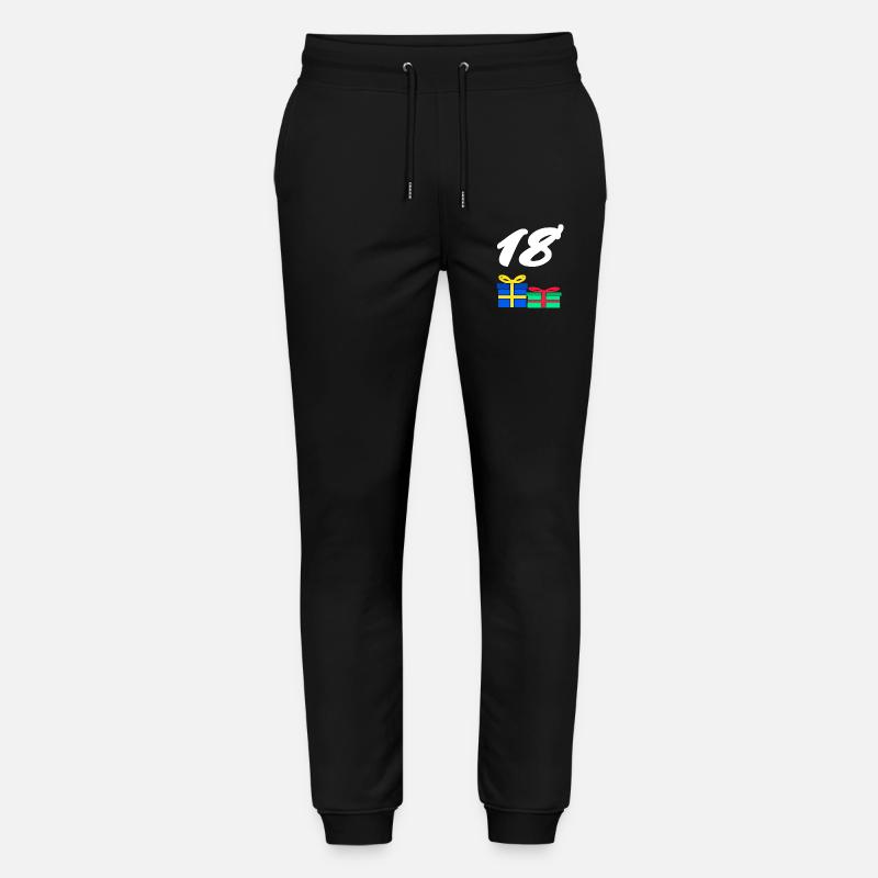 geschenkbox, 18 geschenke bunt - Stanley/Stella Unisex Bio Jogginghose Mover  - Schwarz