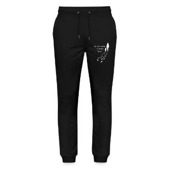 Talking to my dog - Hund gemeinsam Gassi Geschenk - Stanley/Stella Unisex Bio Jogginghose Mover  - Schwarz - Vorne - Marisol (170cm) & Nik (191cm)