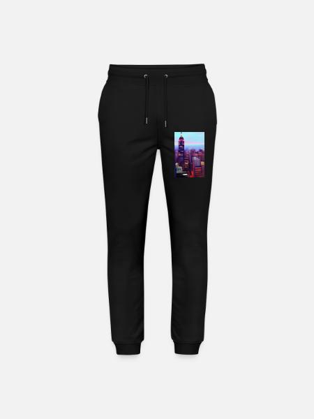 New York City Skyline - Stanley/Stella Mover Unisex Organic Jogging Trousers - black