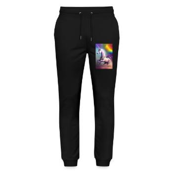 Unicorn - Stanley/Stella Mover Unisex Organic Jogging Trousers - black - Front - Marisol (170cm) & Nik (191cm)
