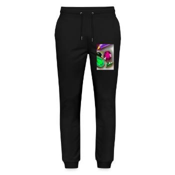 Pierres précieuses colorées - Pantalon de jogging bio MOVER Stanley/Stella unisexe - noir - Devant - Marisol (170cm) & Nik (191cm)