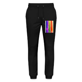 Splashes of paint - Stanley/Stella Mover Unisex Organic Jogging Trousers - black - Front - Marisol (170cm) & Nik (191cm)