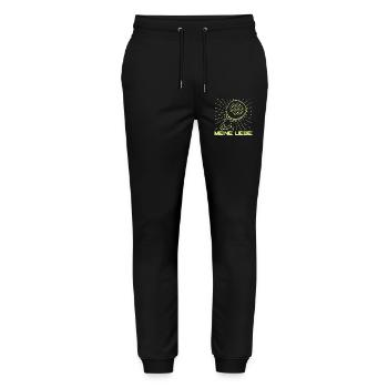Schläger Statement Spieler Turnier Padel Sport - Stanley/Stella Unisex Bio Jogginghose Mover  - Schwarz - Vorne - Marisol (170cm) & Nik (191cm)