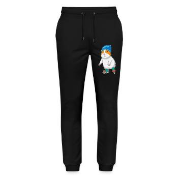 Hamster Ice Skating Skates - Stanley/Stella Mover Unisex Organic Jogging Trousers - black - Front - Marisol (170cm) & Nik (191cm)