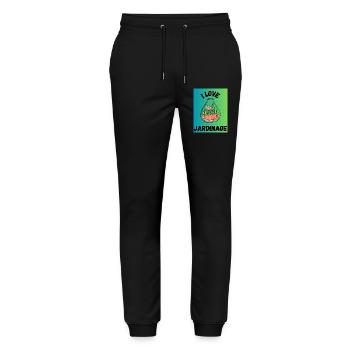 SPRING. GARDENING. RETIREMENT. SPRING. GARDEN. - Stanley/Stella Mover Unisex Organic Jogging Trousers - black - Front - Marisol (170cm) & Nik (191cm)